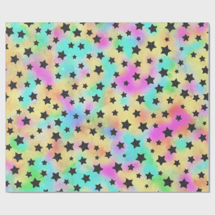 Sterpatroon In Kleuren Van De Jaren 80 Cadeaupapier