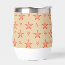 Sterpatroon in verloop terracotta oranje 
