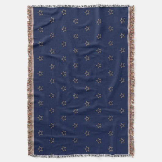 Sterpatroon op marineblauw deken (Voorkant Verticaal)