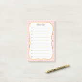 Sterpatroon op roze takenlijst post-it® notes (Op bureau)