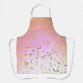 Sterpatroon perzik paarse gouden verloop schort