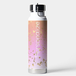 Sterpatroon perzik paarse gouden verloop waterfles