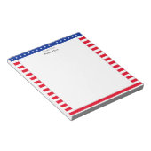 Sterpatroon & Rood Wit Gestreept Lijst Notitieblok (Schuin)