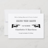  sterpunk-versnellingen opslaan datum save the date (Voorkant)