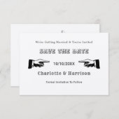  sterpunk-versnellingen opslaan datum save the date (Voorkant / Achterkant)