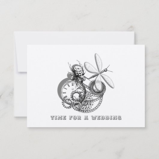  sterpunk-versnellingen opslaan datum save the date (Achterkant)