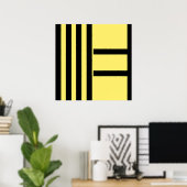 Sterr abstract expressionisme schilderkunst kunst  poster (Thuiskantoor)