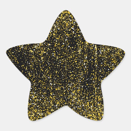 Sterr stickers goud glitters (Voorkant)