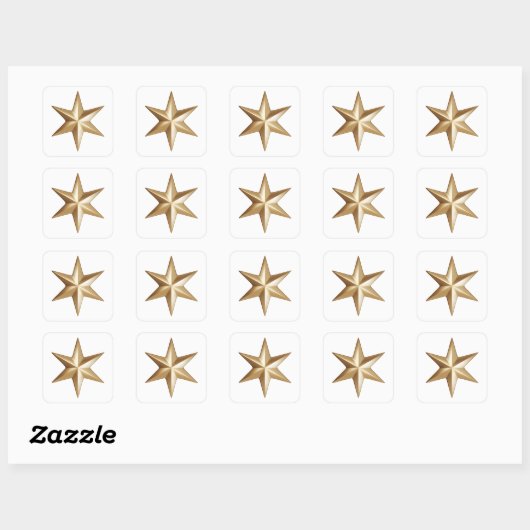 Sterr vierkante stickers (Vel)