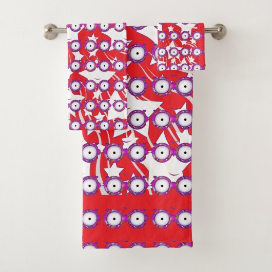 Sterre Met Bril Kinderen Rood Bad Handdoek (Insitu)