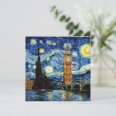 Sterre Nachten Big Ben Londen Engeland Kaart (Staand voorkant)