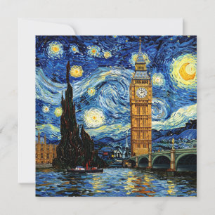 Sterre Nachten Big Ben Londen Engeland Kaart