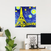 Sterre Nachten Parijs Frankrijk Poster (Thuiskantoor)