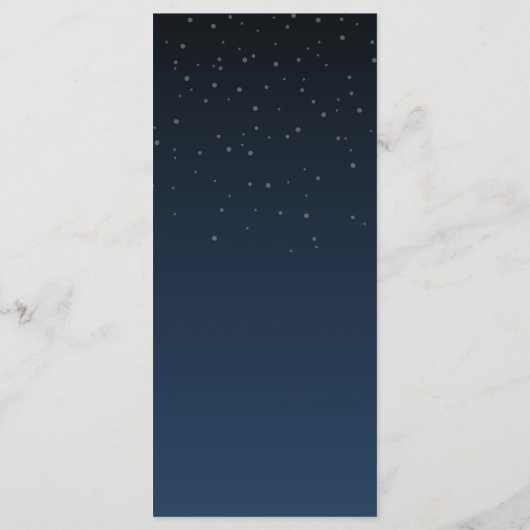 Sterre Nachten Rustieke Trouwdag Diner Menu (Achterkant)