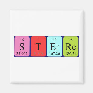 Sterre periodiek table name magnet
