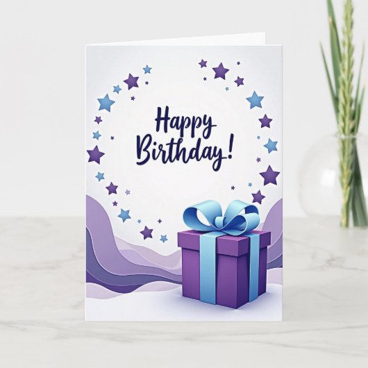 Sterre Verjaardag Cadeaubon Kaart (Voorkant)