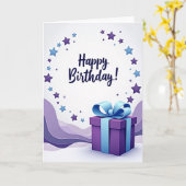 Sterre Verjaardag Cadeaubon Kaart (Gele Bloem)
