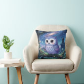 Sterreblauwe Uil Galaxy Kussen (Stoel)