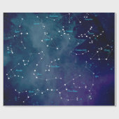 Sterrekaart Sterrenbeelden Astronomie Cadeaupapier (Vlak)