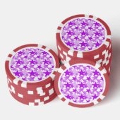 Sterren 3 Paarse Poker Chips (Opstapeling)