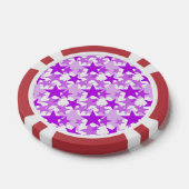 Sterren 3 Paarse Poker Chips (Enkel)