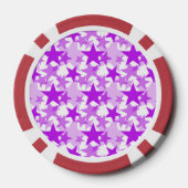 Sterren 3 Paarse Poker Chips (Achterkant)