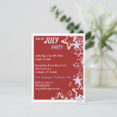 Sterren 4 juli Feest Uitnodigingen (Staand voorkant)