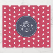 Sterren 4 juli Onafhankelijkheidsdag bier Etiket (Enkel label)