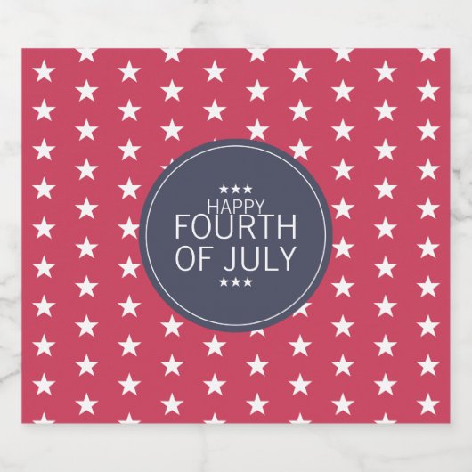 Sterren 4 juli Onafhankelijkheidsdag bier Etiket (Enkel label)