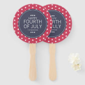 Sterren 4 juli Onafhankelijkheidsdag Hand Fan Handwaaier (Voorkant en achterkant)