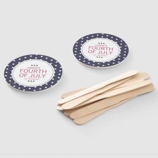 Sterren 4 juli Onafhankelijkheidsdag Hand Fan Handwaaier (Niet-gemonteerd)