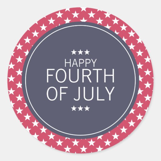 Sterren 4 juli Onafhankelijkheidsdag Sticker (Voorkant)