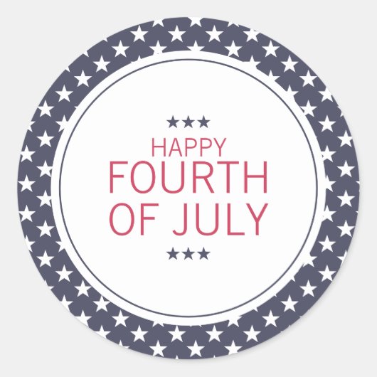 Sterren 4 juli Onafhankelijkheidsdag Sticker (Voorkant)