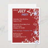 Sterren 4e van de Uitnodigingen van de Partij van  (Voorkant / Achterkant)