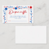 Sterren 4th of July Baby shower Luier Raffle Informatiekaartje (Voorkant / Achterkant)