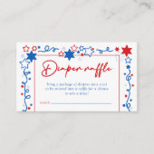 Sterren 4th of July Baby shower Luier Raffle Informatiekaartje (Voorkant)
