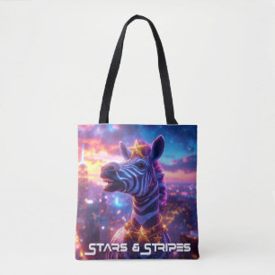 Sterren Aad Stripes met ZEBRA ZANZIBAR Tote Bag