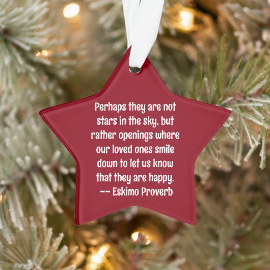 Sterren aan de hemel Naam en datum herinnering Ornament (Boom)