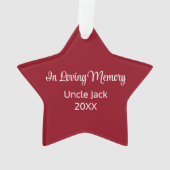 Sterren aan de hemel Naam en datum herinnering Ornament (achterkant)