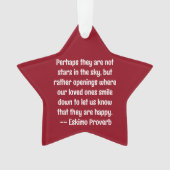 Sterren aan de hemel Naam en datum herinnering Ornament (voorkant)