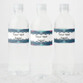 Sterren abstract patroon waterfles etiket (Flessen)
