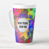 Sterren, abstract, veelkleurig afbeelding. latte mok (Linkerhoek)