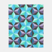 Sterren Abstracte Geometrische Patchwork Fleece Deken (Voorkant)
