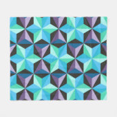 Sterren Abstracte Geometrische Patchwork Fleece Deken (Voorkant (Horizontaal))
