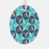 Sterren Abstracte Geometrische Patchwork Glas Ornament (Voorkant Rechts)