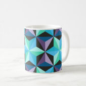 Sterren Abstracte Geometrische Patchwork Koffiemok (Voorkant rechts)