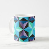 Sterren Abstracte Geometrische Patchwork Koffiemok (Voorkant links)