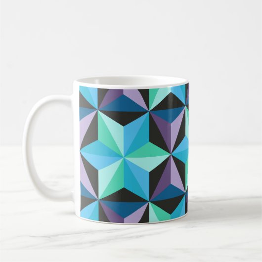 Sterren Abstracte Geometrische Patchwork Koffiemok (Links)