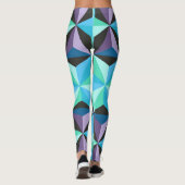 Sterren Abstracte Geometrische Patchwork Leggings (Achterkant)