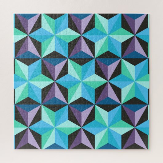 Sterren Abstracte Geometrische Patchwork Legpuzzel (Verticaal)